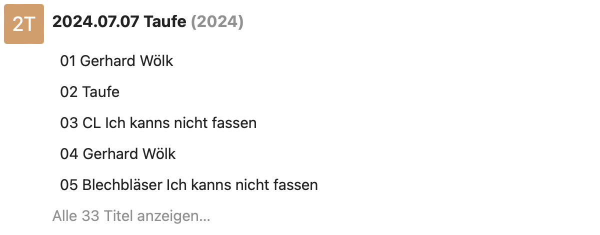 Titel auswählen