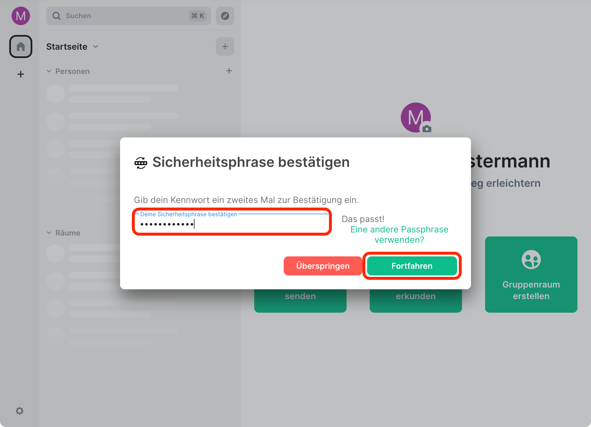 Achter Schritt zur Anmeldung von Element auf dem Desktop